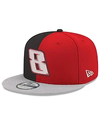 Men's New Era Black and Scarlet Kyle Busch 9FIFTY Split Snapback Adjustable Hat