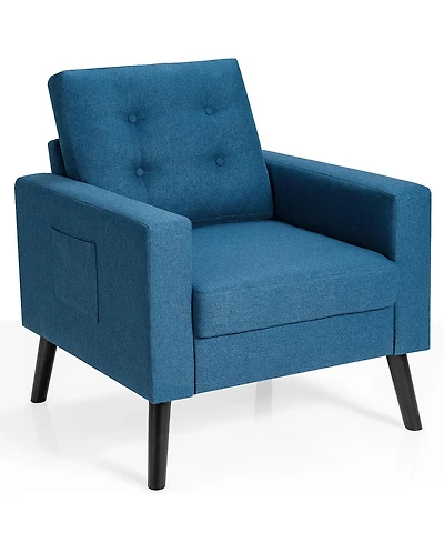 Costway Modern Accent Armchair Upholstered Single Sofa Chair
