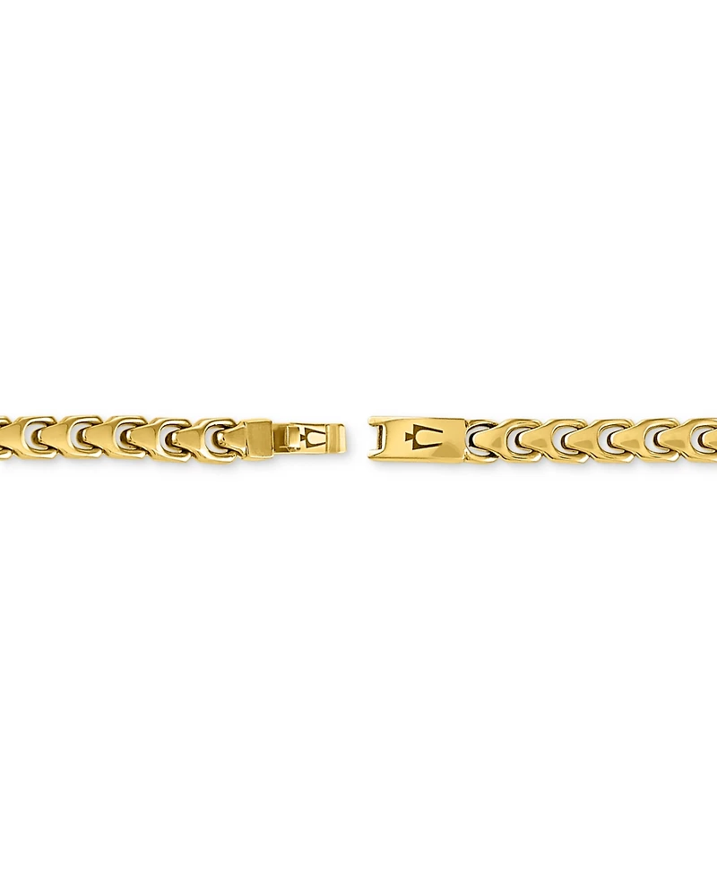 Bulova Men's Link Bracelet Gold-Plated Stainless Steel