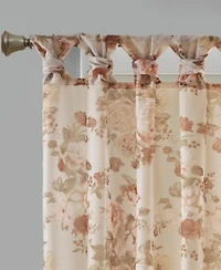 Madison Park Simone Printed Floral Twist Tab Top 1 Piece Voile Sheer Collection