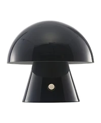 Porcini 7" Contemporary Bohemian Rechargeable, Cordless Iron Integrated Led Mushroom Table Lamp