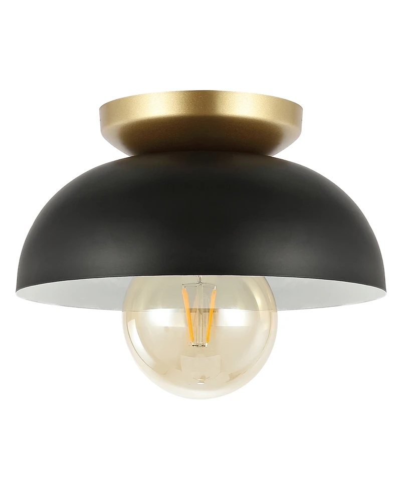Paulina 8.5" 1-Light Classic Industrial Iron Led Flush Mount