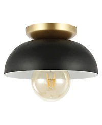 Paulina 8.5" 1-Light Classic Industrial Iron Led Flush Mount