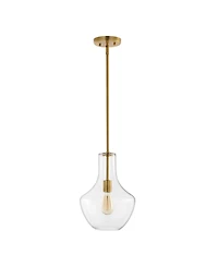 Watts 10.5" 1-Light Mid-Century Modern Iron, Glass Led Pendant