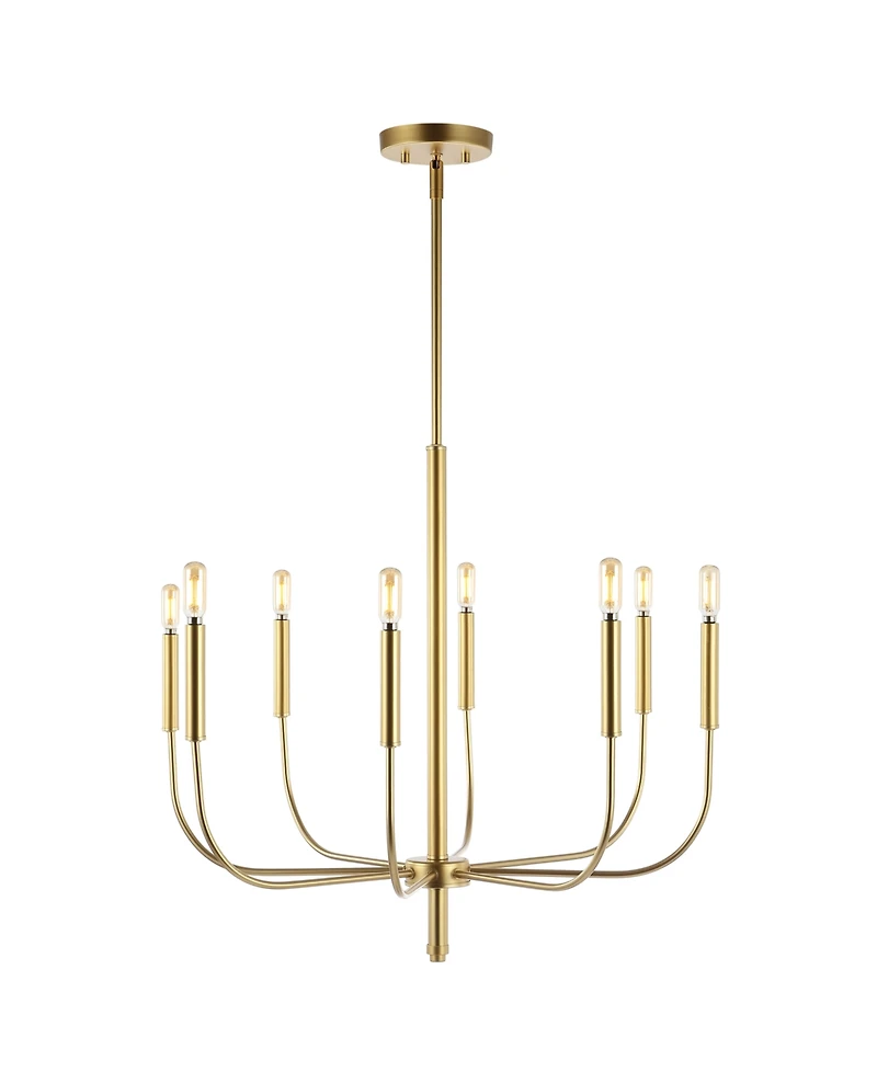 Amoros 27.25" 8-Light Modern Mid-Century Iron Led Chandelier