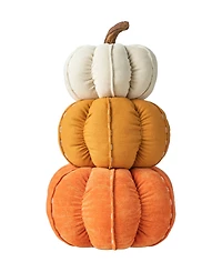Glitzhome 13" H Fall Stacked Fabric Pumpkin