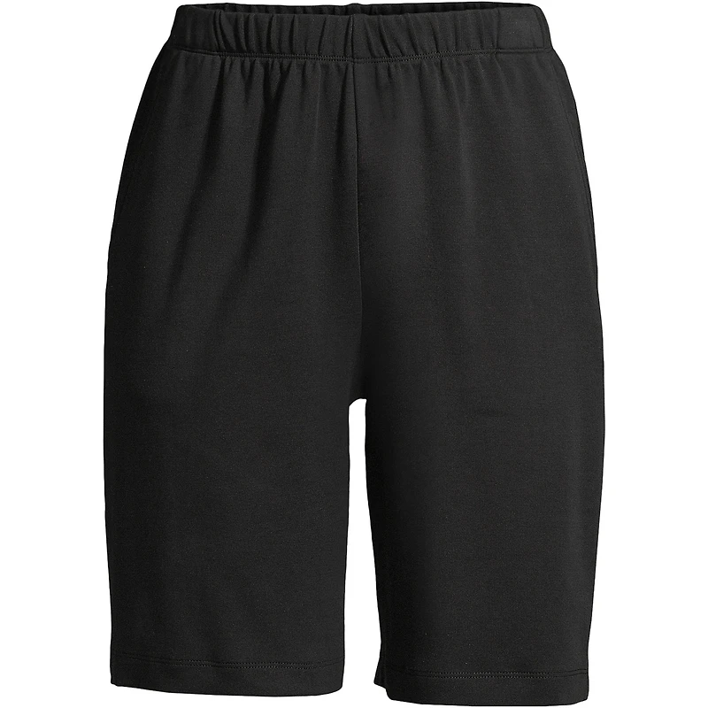 Lands' End Petite Sport Knit High Rise Elastic Waist Shorts
