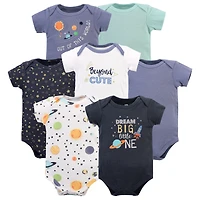 Hudson Baby Boys 7-Pack Cotton Onesies