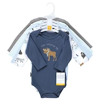 Hudson Baby Boys Cotton Long-Sleeve Bodysuits