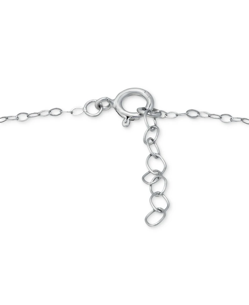 Giani Bernini Cubic Zirconia Initial Ankle Bracelet in Sterling Silver, Created for Macys