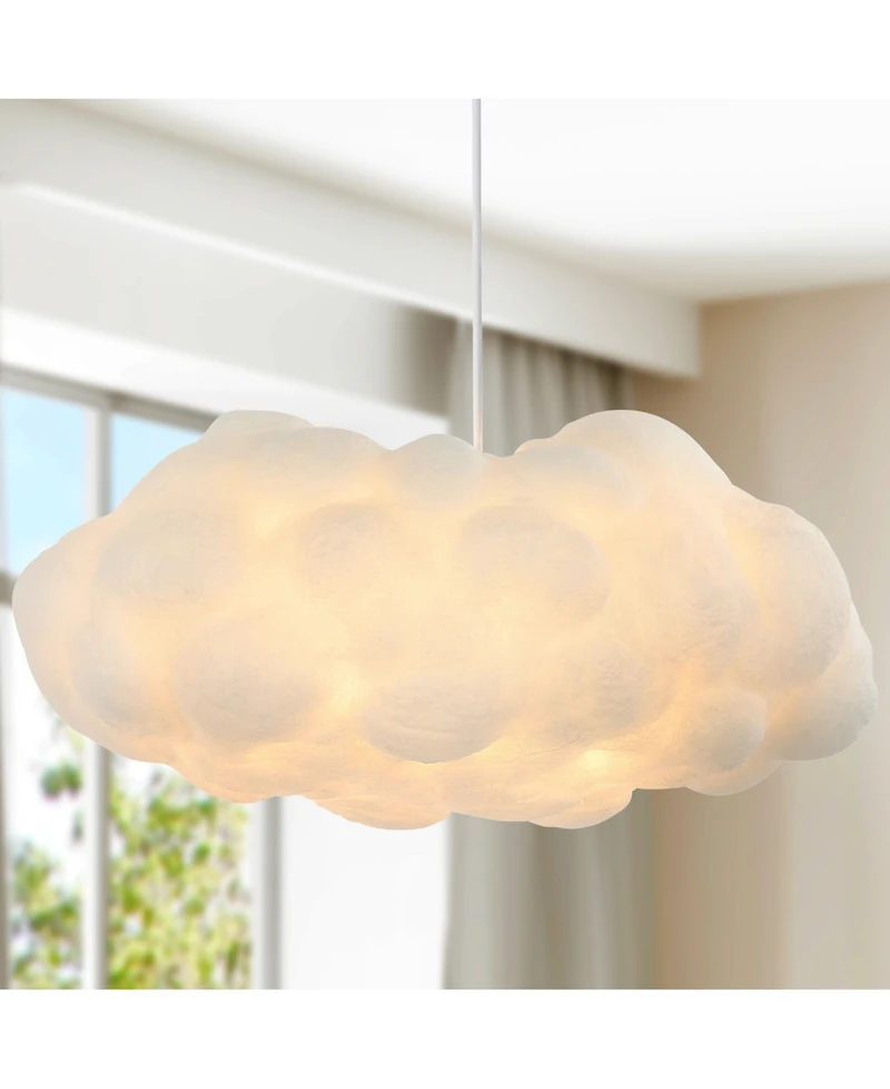 Zephyr 23" 2-Light Modern Contemporary Silk Led Cloud Pendant