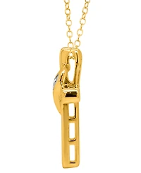 Diamond Cross 18" Pendant Necklace (1/4 ct. t.w.) in 14k Gold-Plated Sterling Silver or Sterling Silver