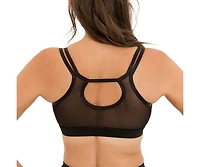 Naked Rebellion Plus Nude Shade Wireless Comfort Mesh Racerback Bra