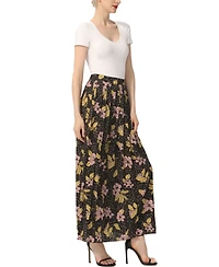 kimi + kai Women's Print Box Pleat Maxi Skirt