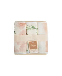 Crane Baby Baby Girls Parker Burp Cloths, Pack of 3