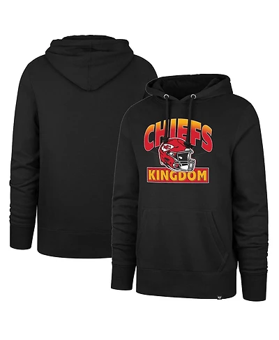 Men's '47 Brand Black Kansas City Chiefs Headline Pullover Hoodie