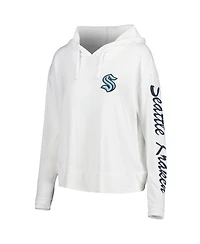 Women's Concepts Sport Cream Seattle Kraken Accord Hacci Long Sleeve Hoodie T-shirt