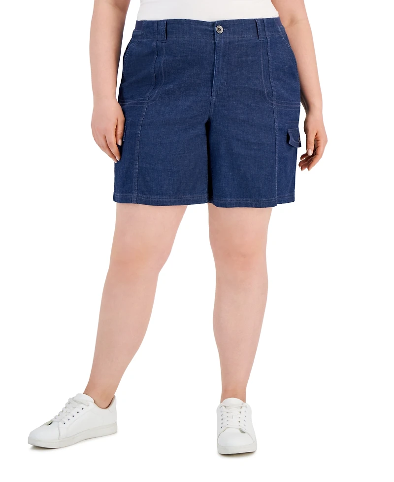 Style & Co Plus Size Comfort-Waist Cargo Shorts, Exclusively at Macy's