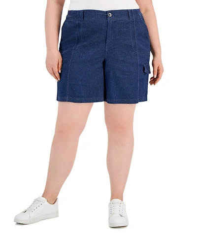 Style & Co Plus Size Comfort-Waist Cargo Shorts, Exclusively at Macy's