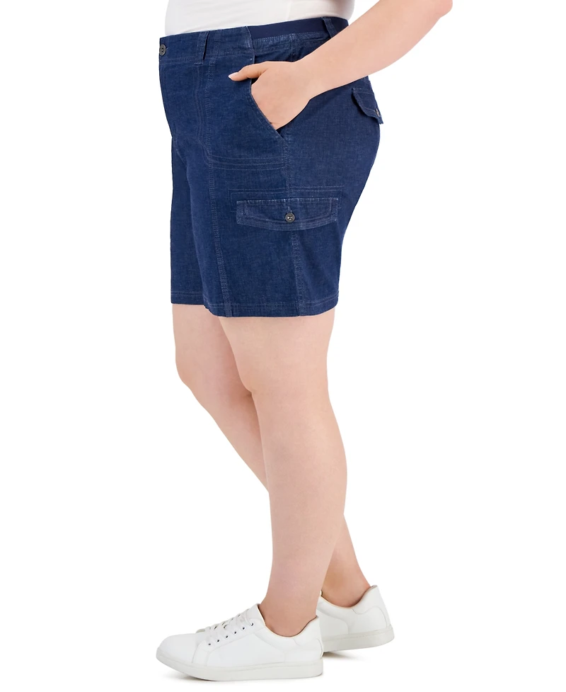 Style & Co Plus Size Comfort-Waist Cargo Shorts, Exclusively at Macy's