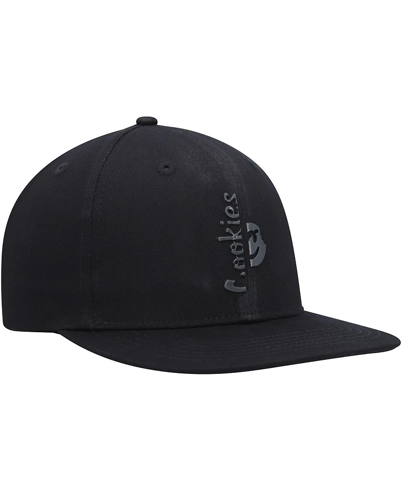Men's Cookies Black Searchlight Snapback Hat