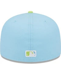 Men's New Era Light Blue, Neon Green Los Angeles Dodgers Spring Color Two-Tone 59FIFTY Fitted Hat