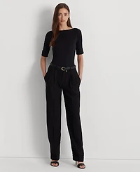 Lauren Ralph Petite Stretch Boatneck Top