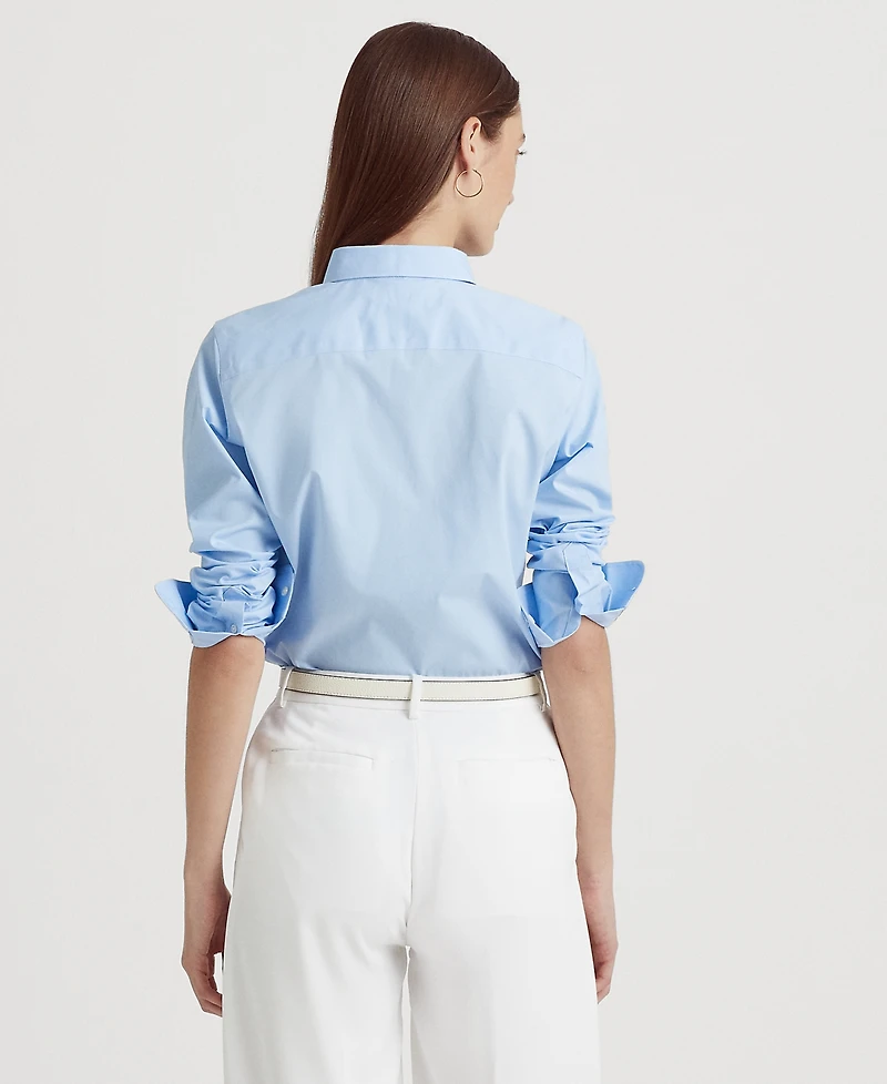 Lauren Ralph Petite Non-Iron Straight-Fit Shirt
