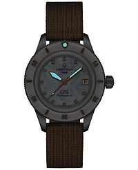 Certina Women's Swiss Automatic Ds PH200M Diamond (1/20 ct. t.w.) Beige Synthetic Strap Watch 39mm