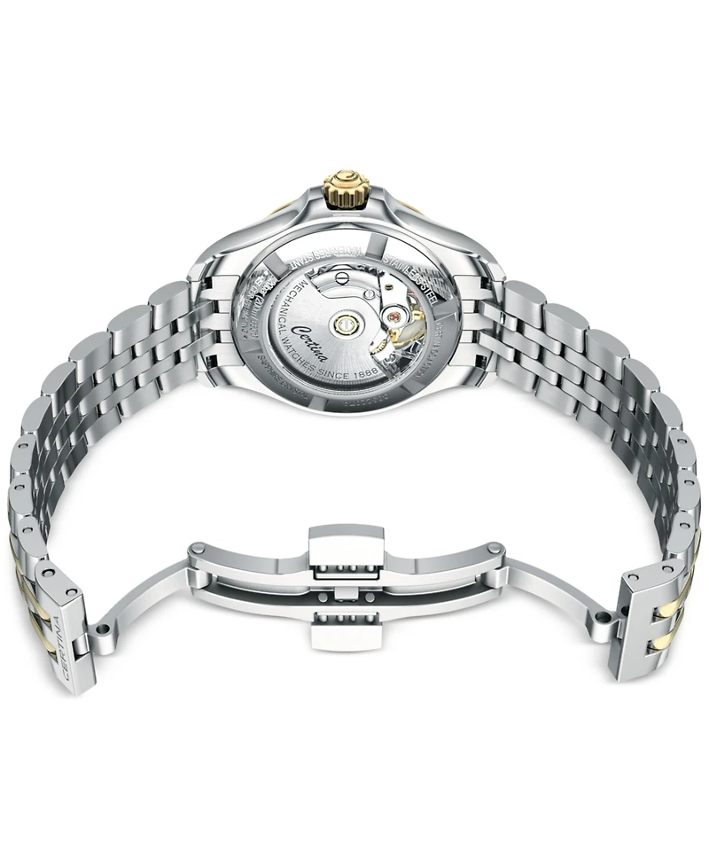 Certina Women's Swiss Automatic Ds Action Diamond Accent Two-Tone Stainless Steel Bracelet Watch 35mm