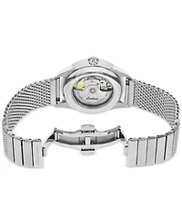 Certina Men's Swiss Automatic Ds-1 Stainless Steel Bracelet Mesh Bracelet & Brown Leather Strap Watch 40mm Gift Set