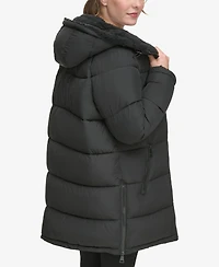 Calvin Klein Women's Faux-Fur-Lined Hooded Puffer Coat