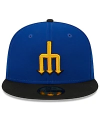 Men's New Era Royal, Black Seattle Mariners 2023 City Connect 59FIFTY Fitted Hat
