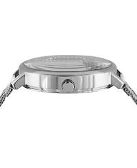 Versus Versace Women's Two-Hand Quartz La Villette Silver-Tone Stainless Steel Bracelet 36mm