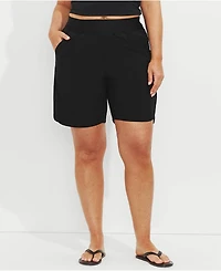 Lands' End Plus Sunshade Upf 50 9" Board Shorts with Panty