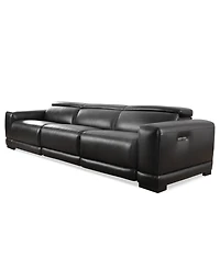 Closeout! Krofton 3-Pc. Beyond Leather Fabric Sofa with 3 Power Motion Recliners, Created for Macy's