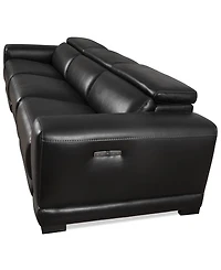 Closeout! Krofton 3-Pc. Beyond Leather Fabric Sofa with 3 Power Motion Recliners, Created for Macy's