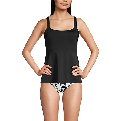 Lands' End Women's Dd-Cup Adjustable Scoop Neck Flutter Tankini Top