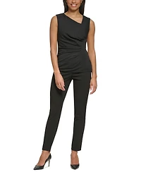 Dkny Petite Asymmetrical Neckline Sleeveless Top
