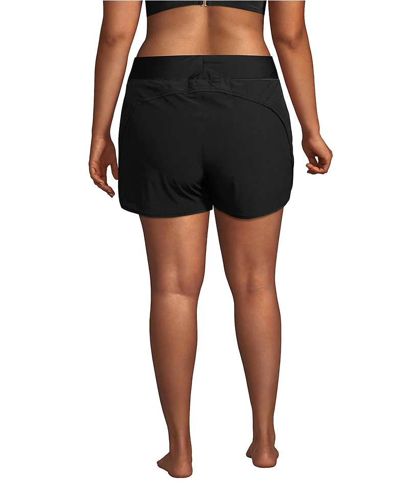 Lands' End Plus SunShade Upf 50 3" Board Shorts with Panty