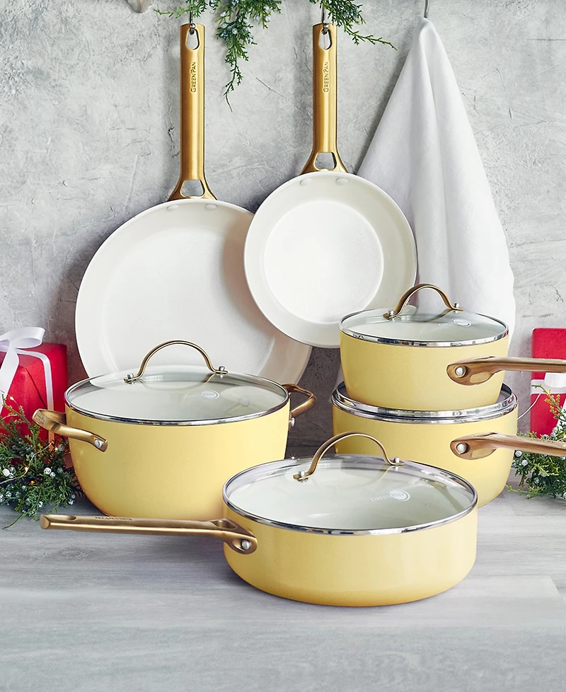 GreenPan Padova Healthy Ceramic Nonstick Cookware Set, 10 Piece