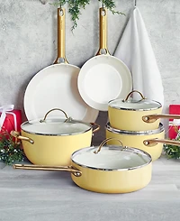 GreenPan Padova Healthy Ceramic Nonstick Cookware Set, 10 Piece
