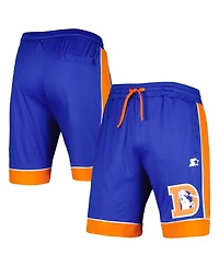 Men's Starter Royal Denver Broncos Throwback Fan Favorite Shorts