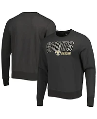 Men's '47 Brand Charcoal New Orleans Saints Locked In Headline Pullover Sweatshirt