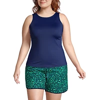 Lands' End Plus Size Ddd-Cup High Neck Upf 50 Modest Tankini Swimsuit Top