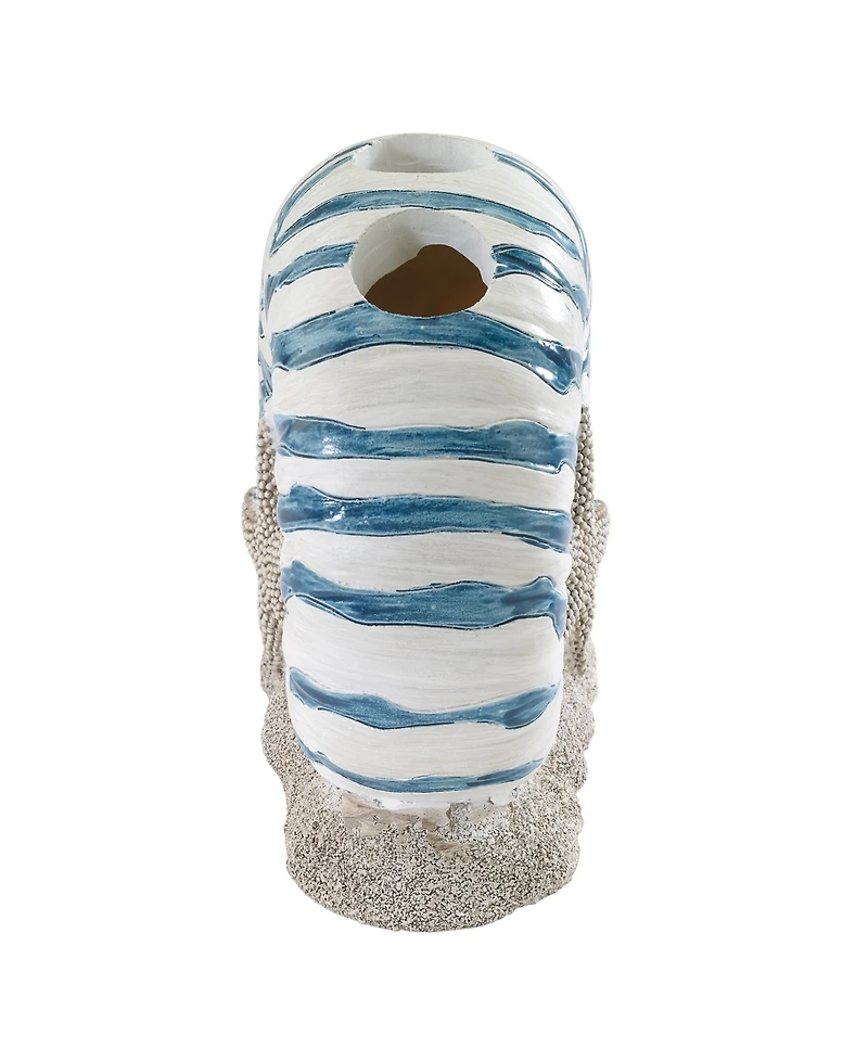 Avanti Blue Lagoon Ombre Seashells Toothbrush Holder