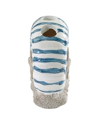 Avanti Blue Lagoon Ombre Seashells Toothbrush Holder