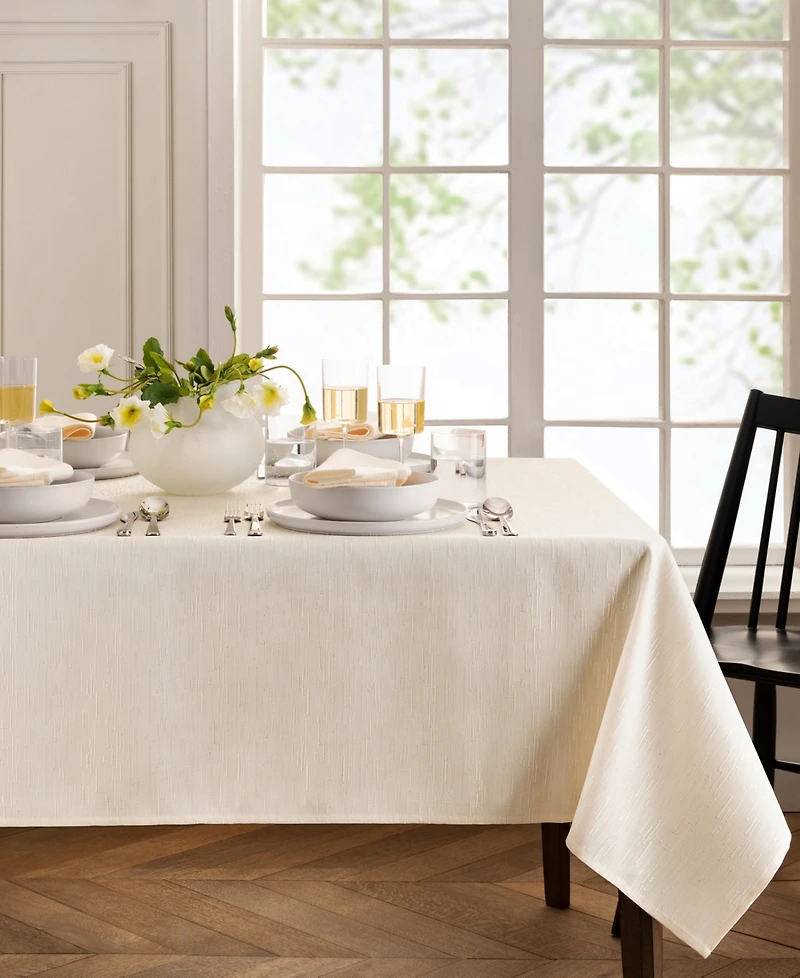 Continental Solid Texture Water and Stain Resistant Tablecloth