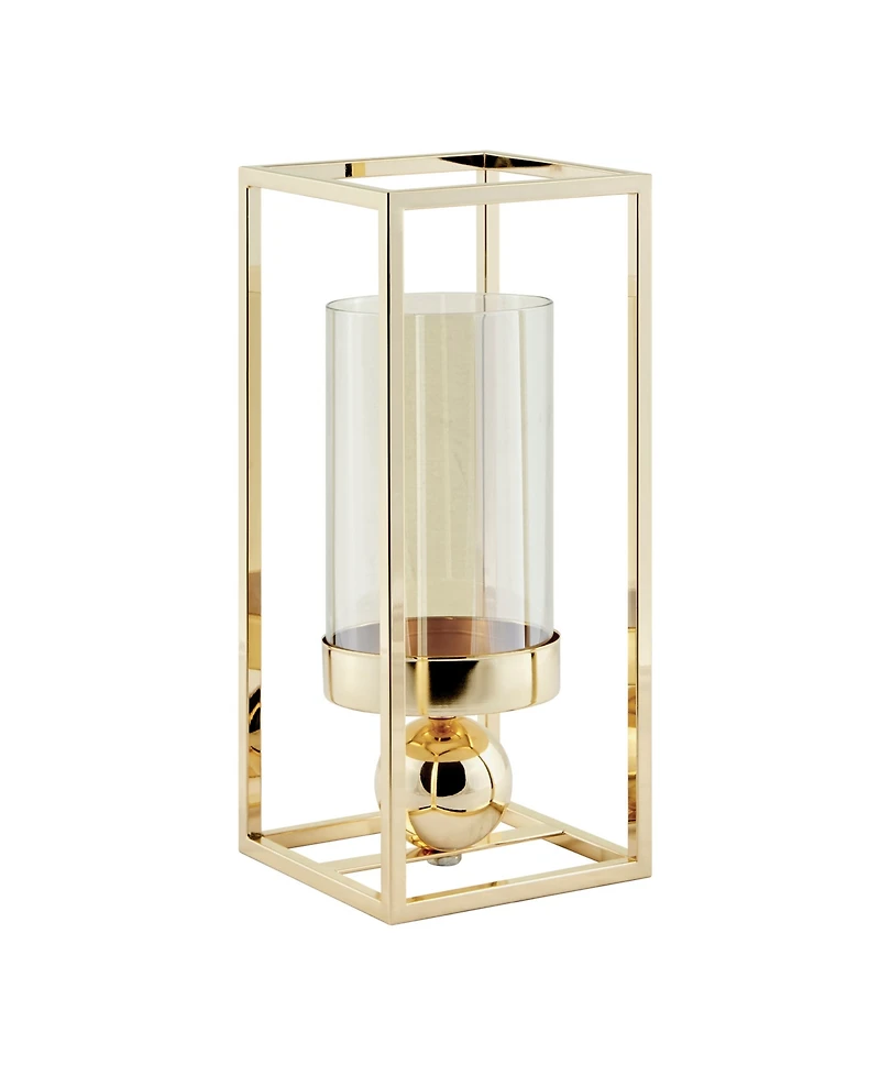 Danya B Luna Warm Tinted Glass Large Hurricane Candle Holder