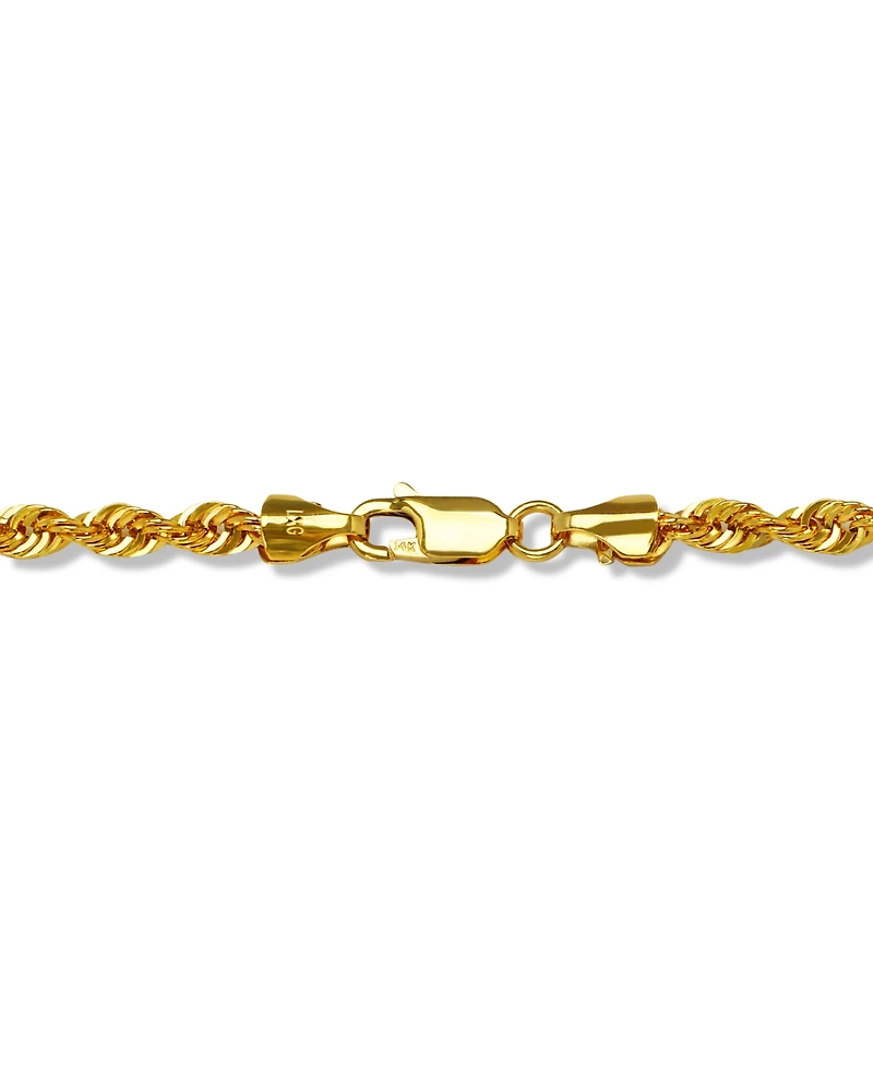 Sparkle Rope Link 22" Chain Necklace (3-5/8mm) in 14k Gold